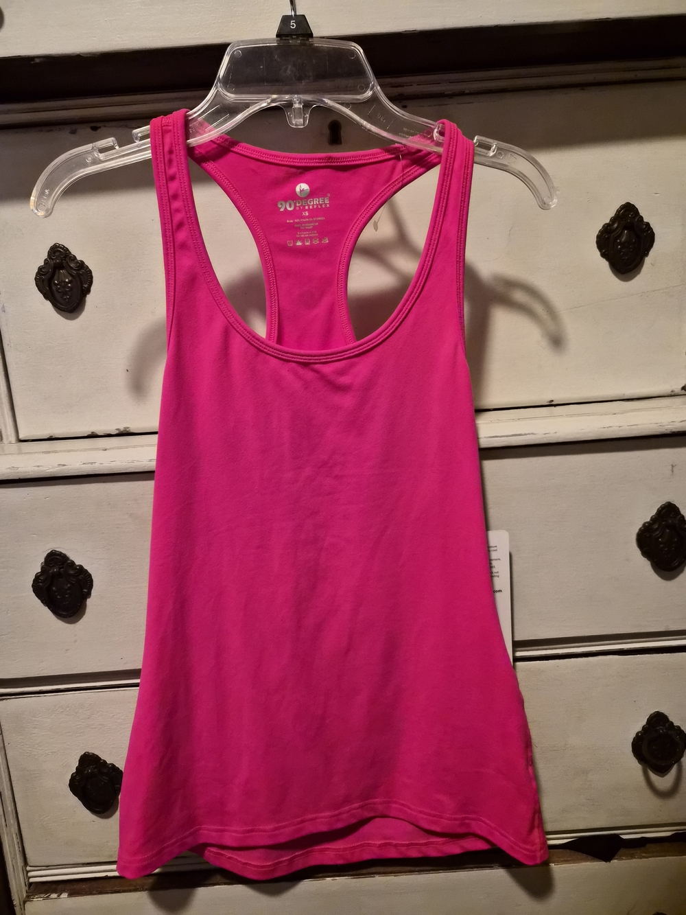 NWT 90 Degree By Reflex Pink Blaze Racerback Tank XS